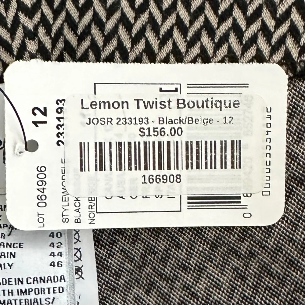 Joseph Ribkoff Slim Fit High-Rise Straight Leg Trousers 12 Office Stretchy NWT - Picture 9 of 14